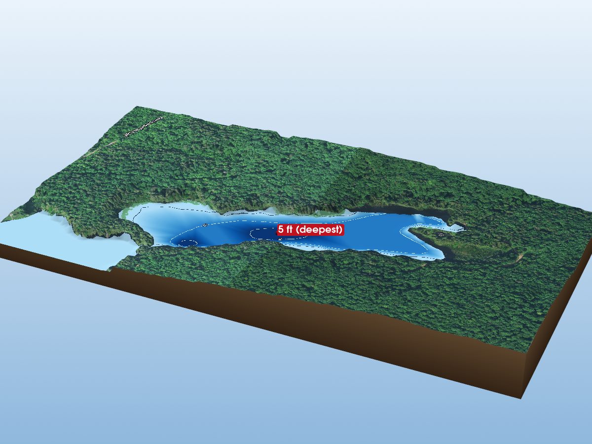 Depth map of Turtle Lake