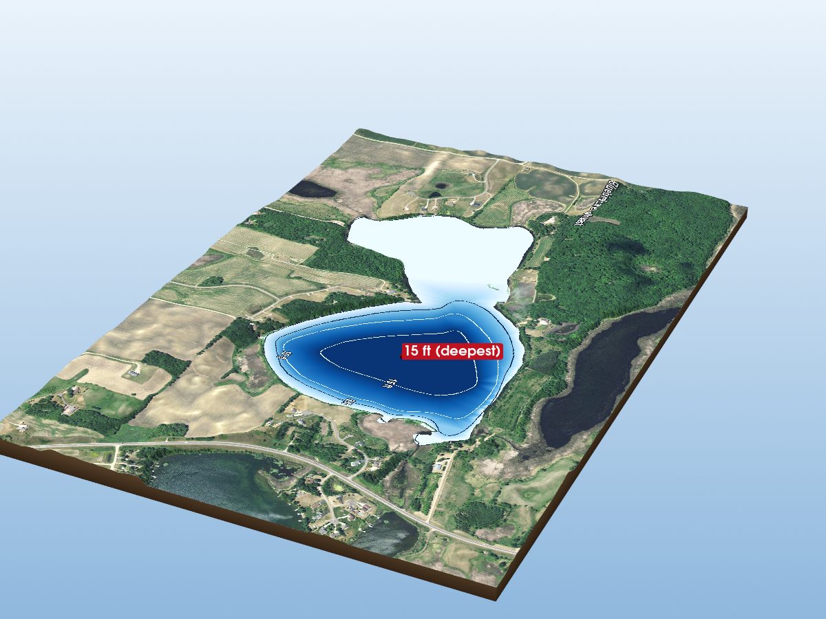 Depth map of Turtle Lake