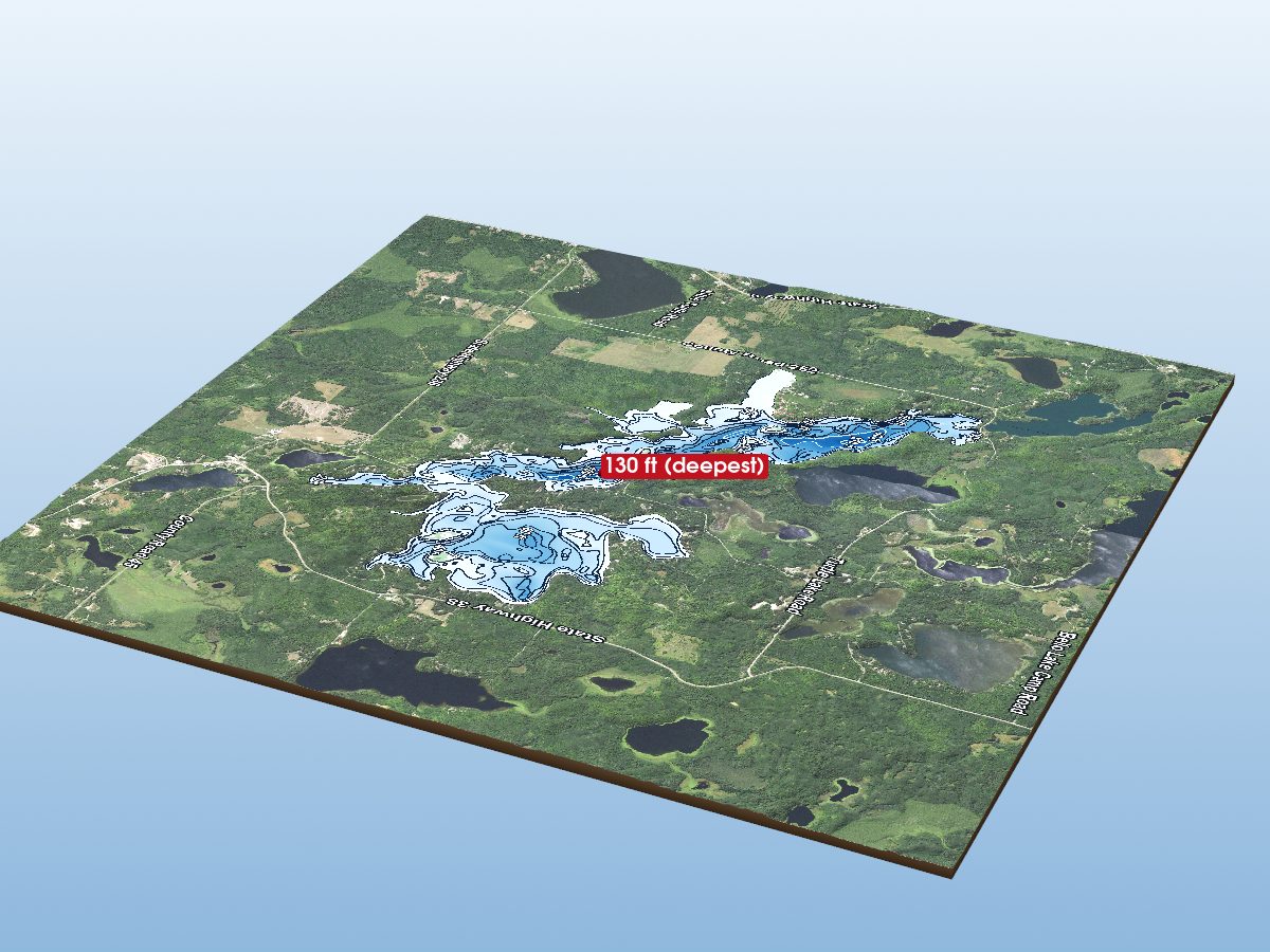 Depth map of Turtle Lake