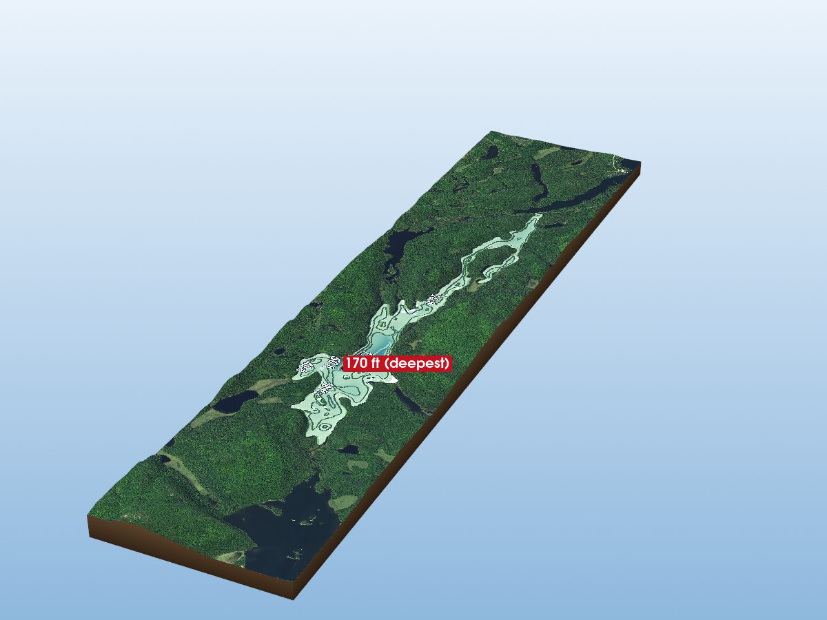 Depth map of Turtle Lake