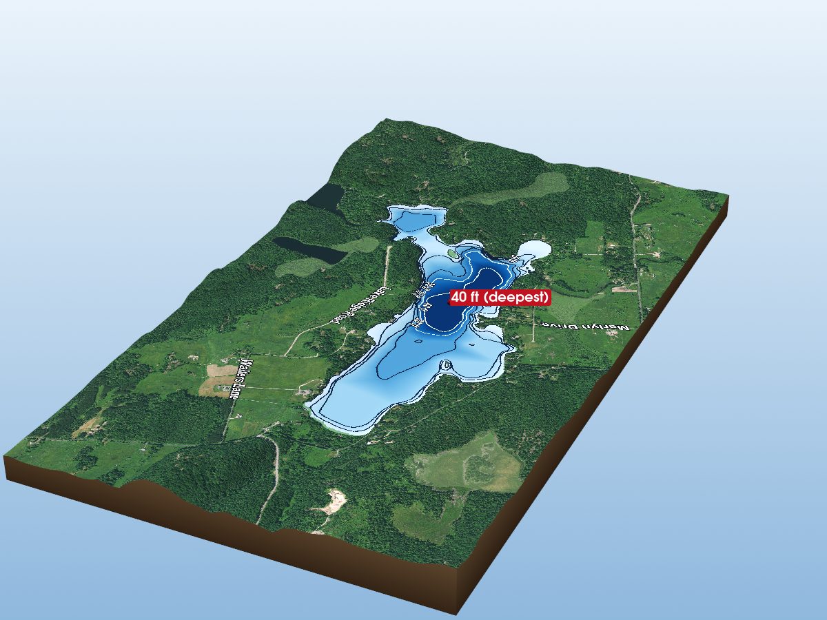Depth map of Turtle Lake