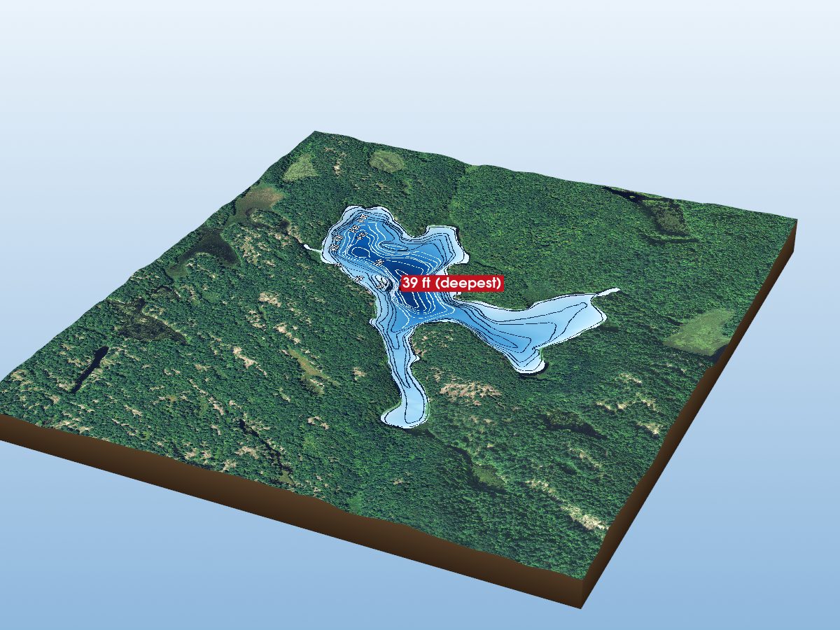 Depth map of Turtle Lake