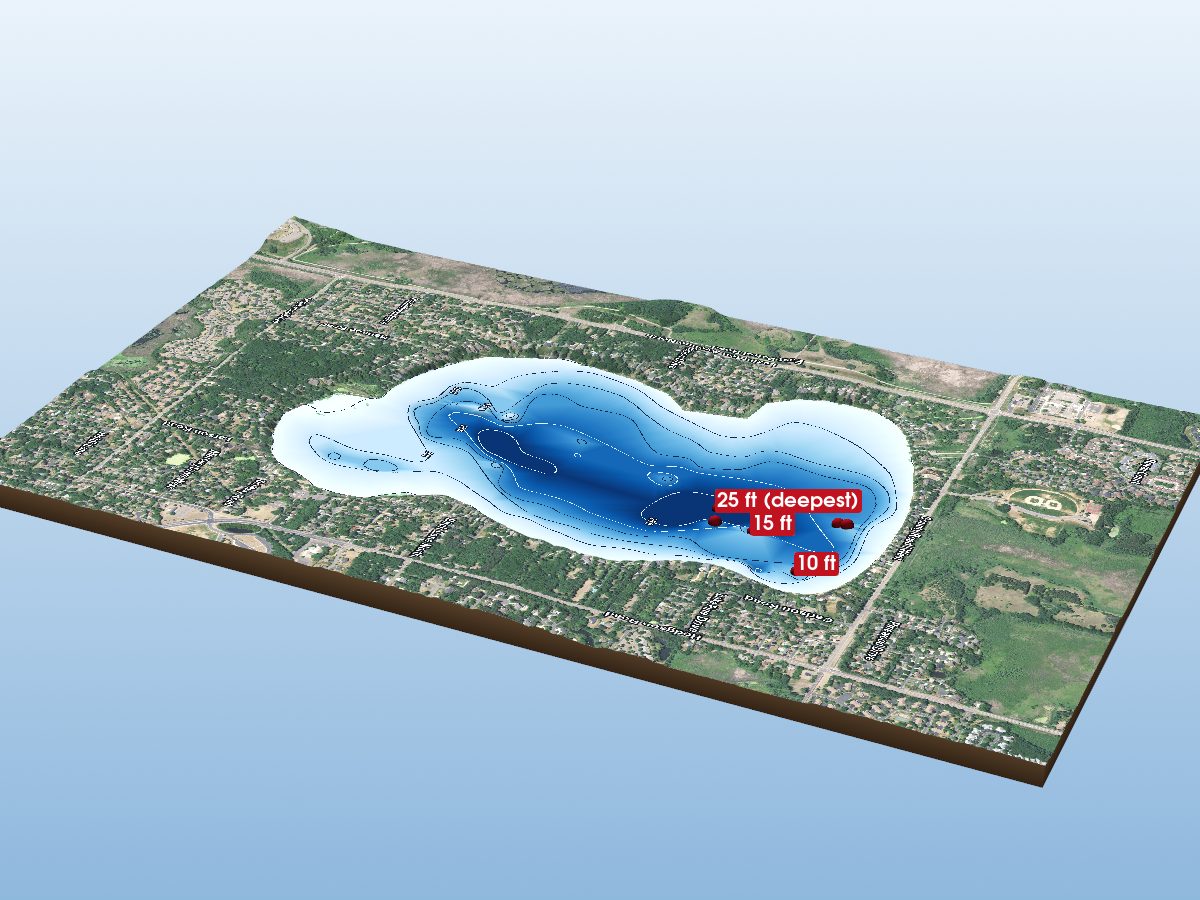 Depth map of Turtle Lake