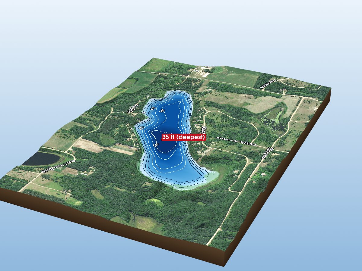 Depth map of Turtle Lake