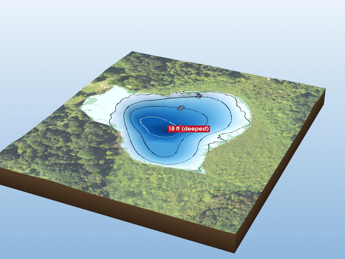 Depth map of Twamley Lake