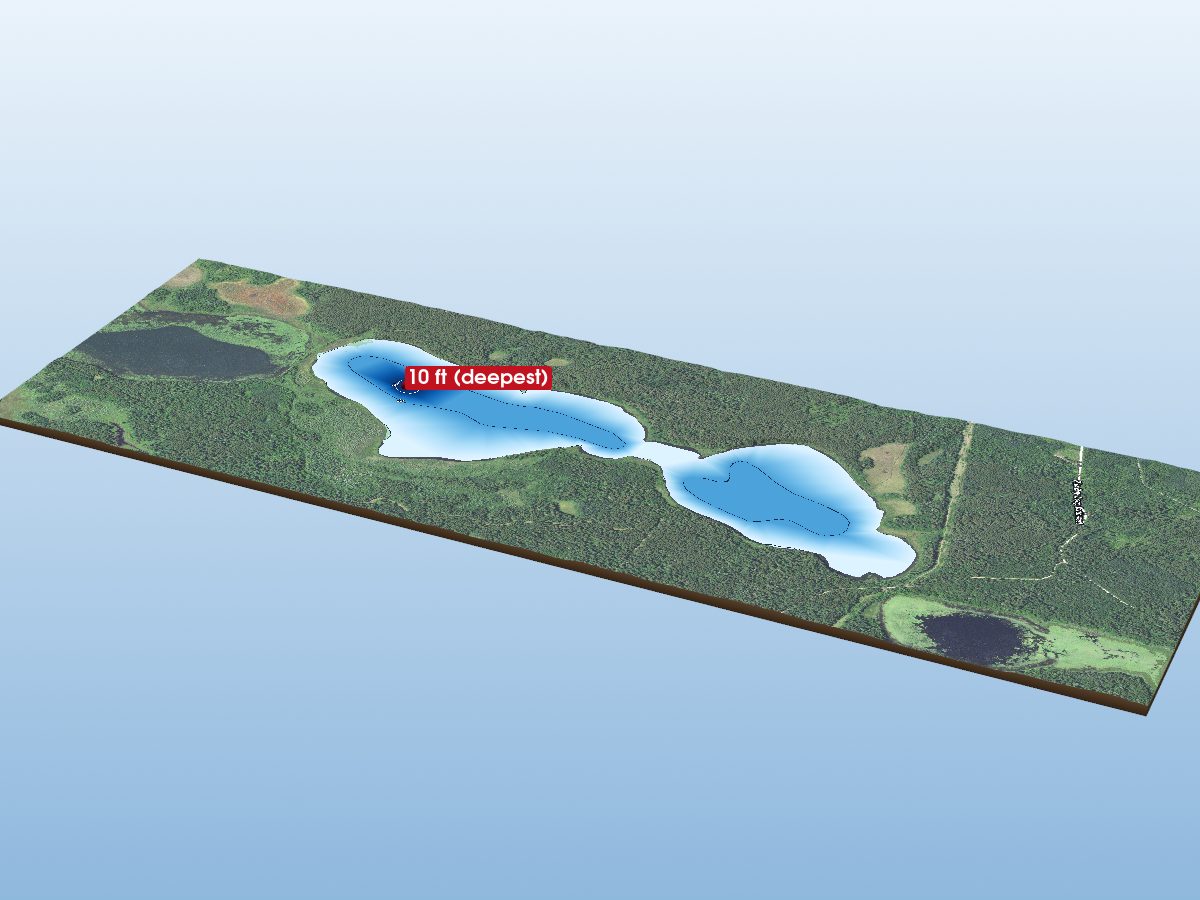 Depth map of Twin Lake
