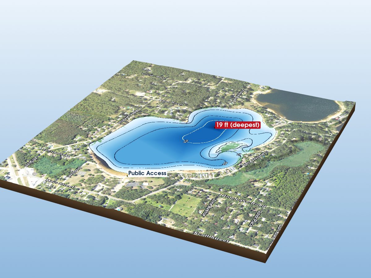 Depth map of Twin Lake (east)