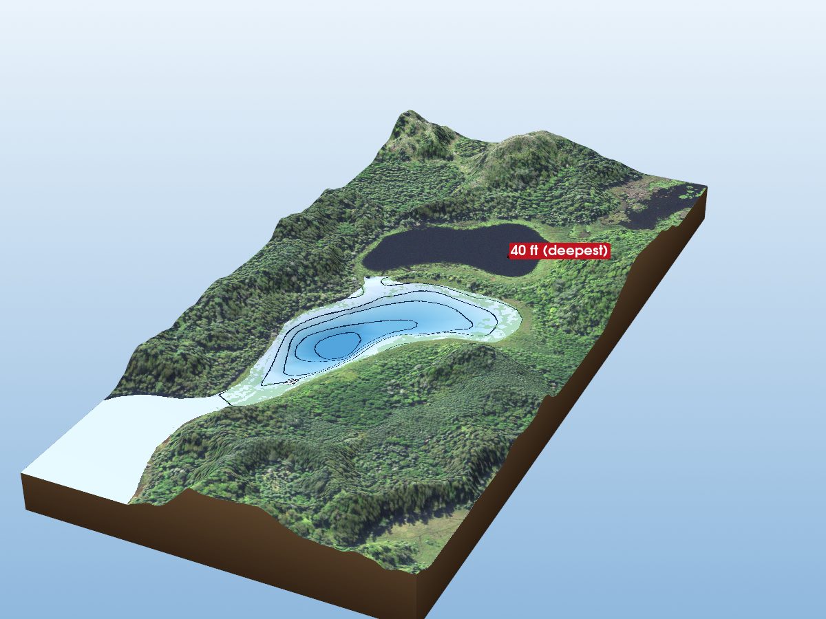 Depth map of Twin Lake