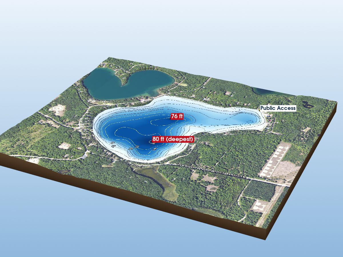 Depth map of Twin Lake