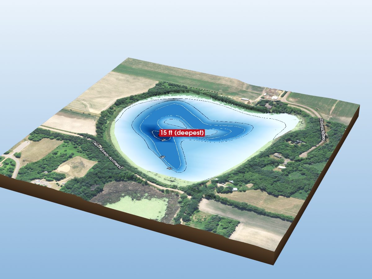 Depth map of Twin Lake