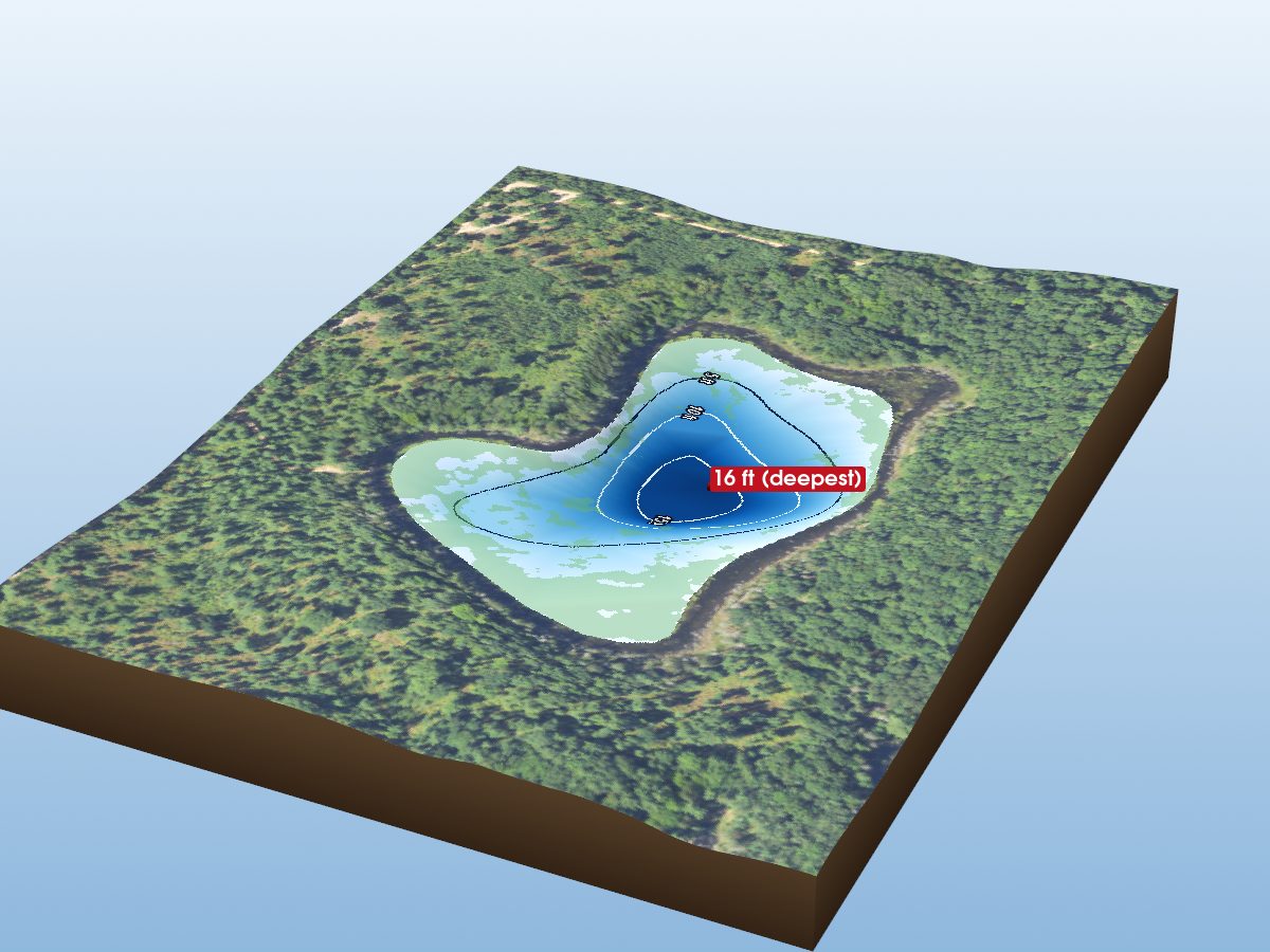 Depth map of Twin Lake (South)