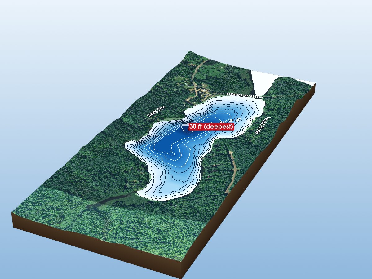 Depth map of Twin Lakes