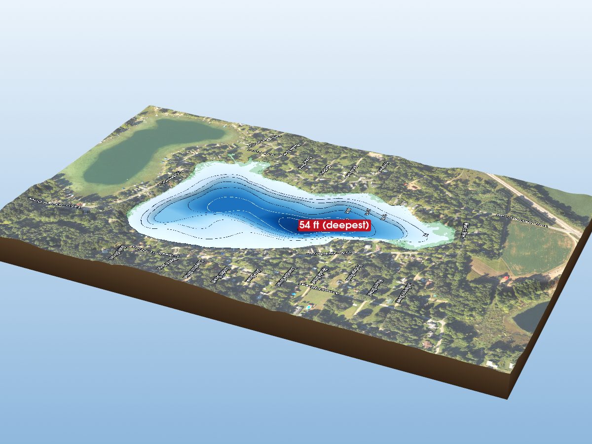 Depth map of Twin Lakes