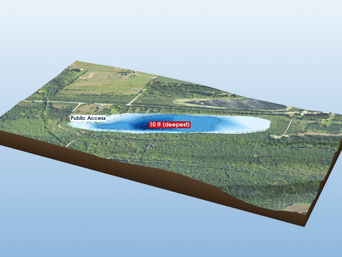 Depth map of Twin Lakes