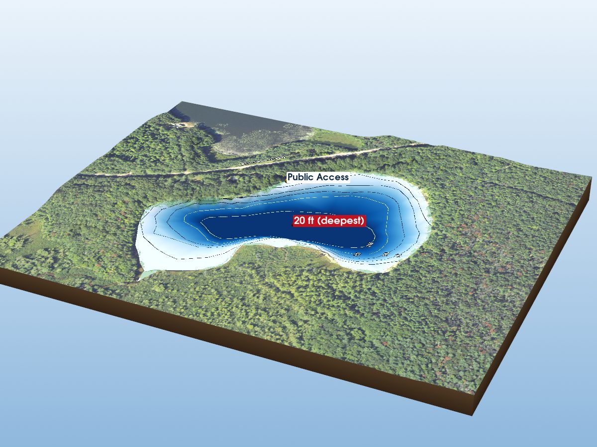 Depth map of Twinwood Lake