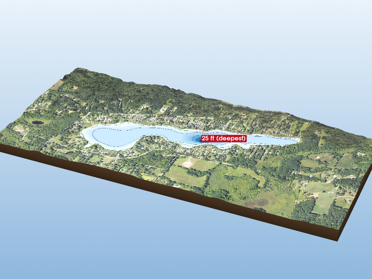 Depth map of Tyrone Lake