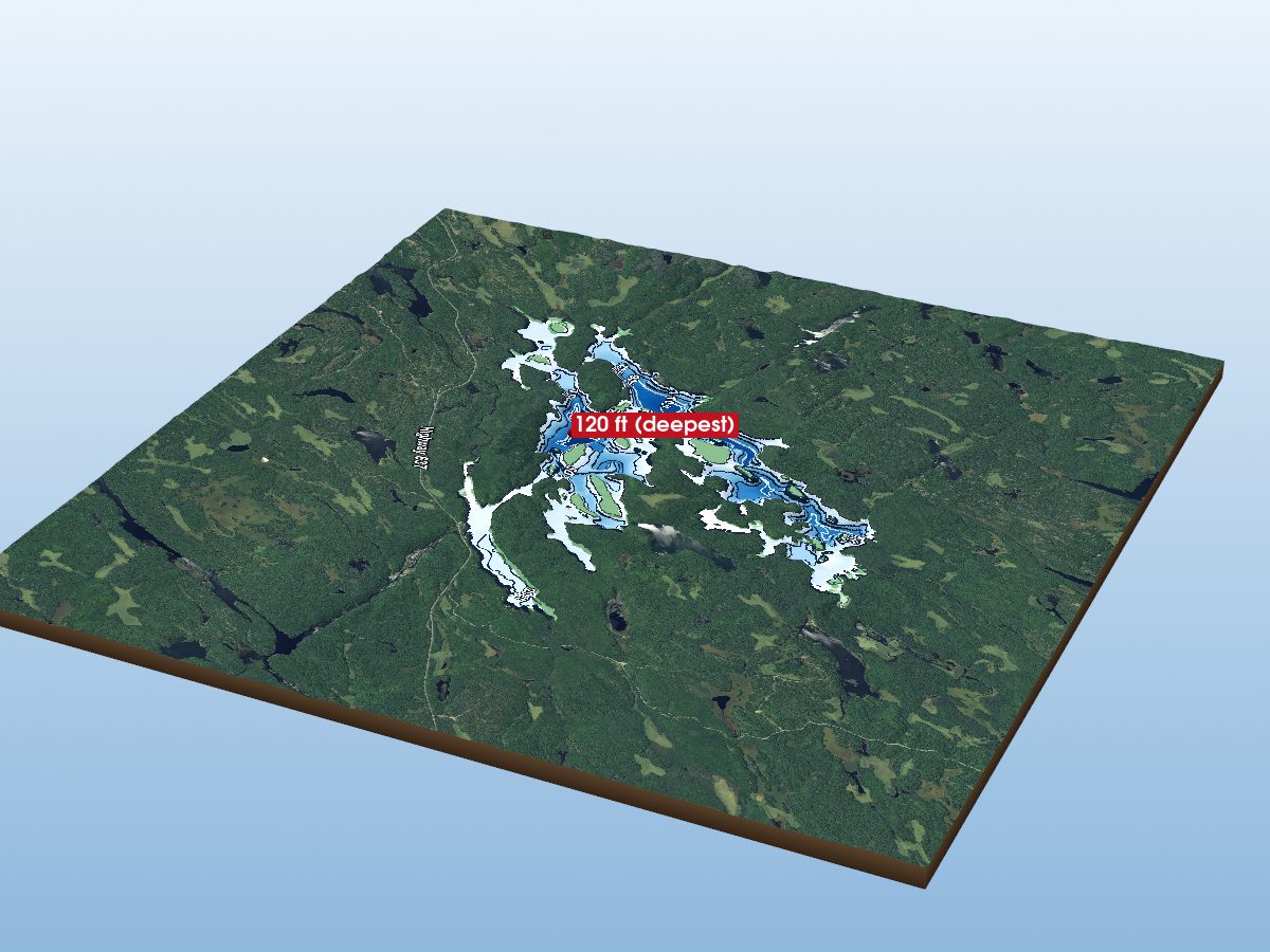 Depth map of Tyson Lake