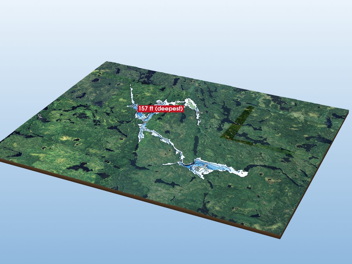 Depth map of Uneven Lake