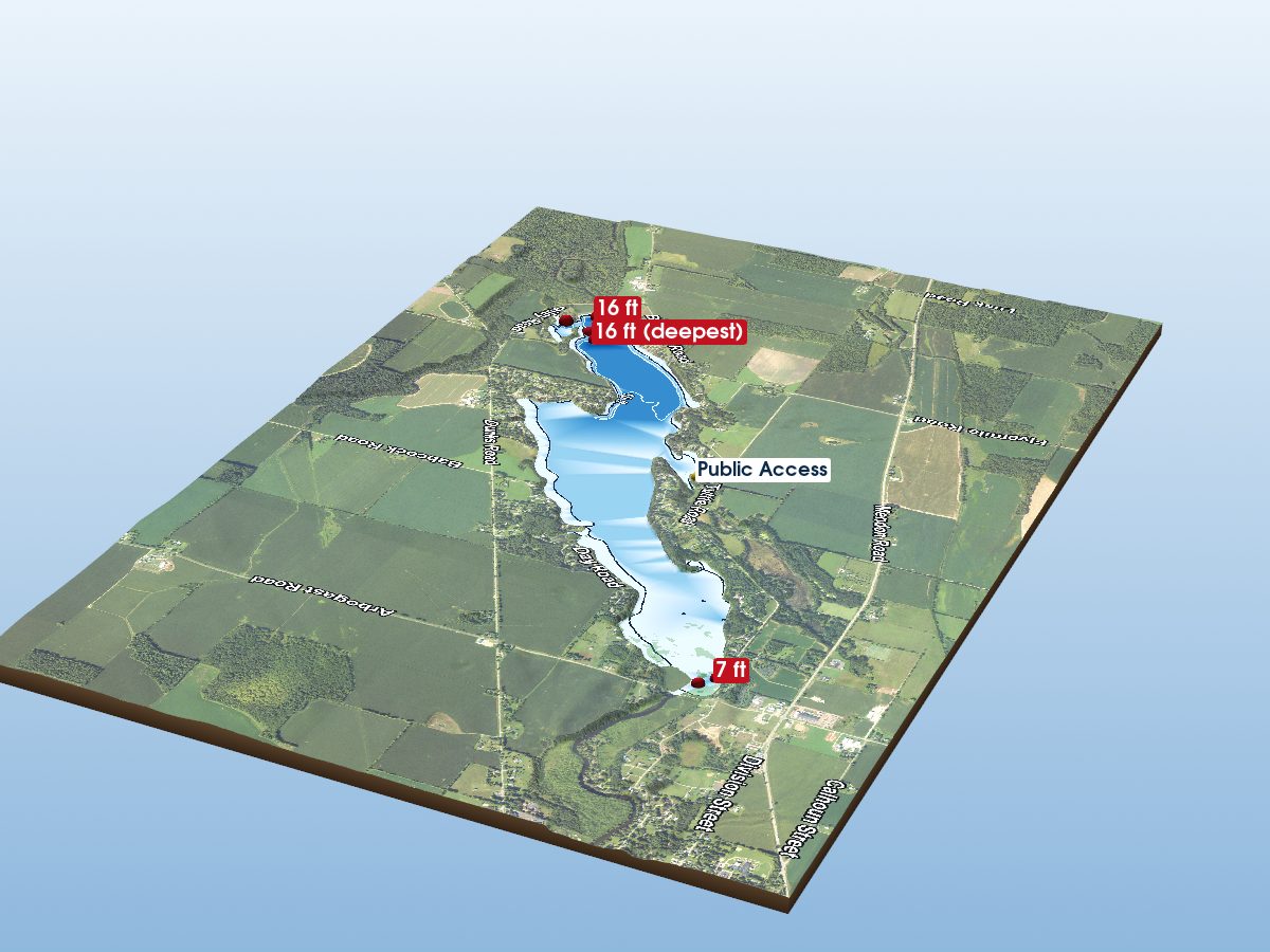 Depth map of Union Lake