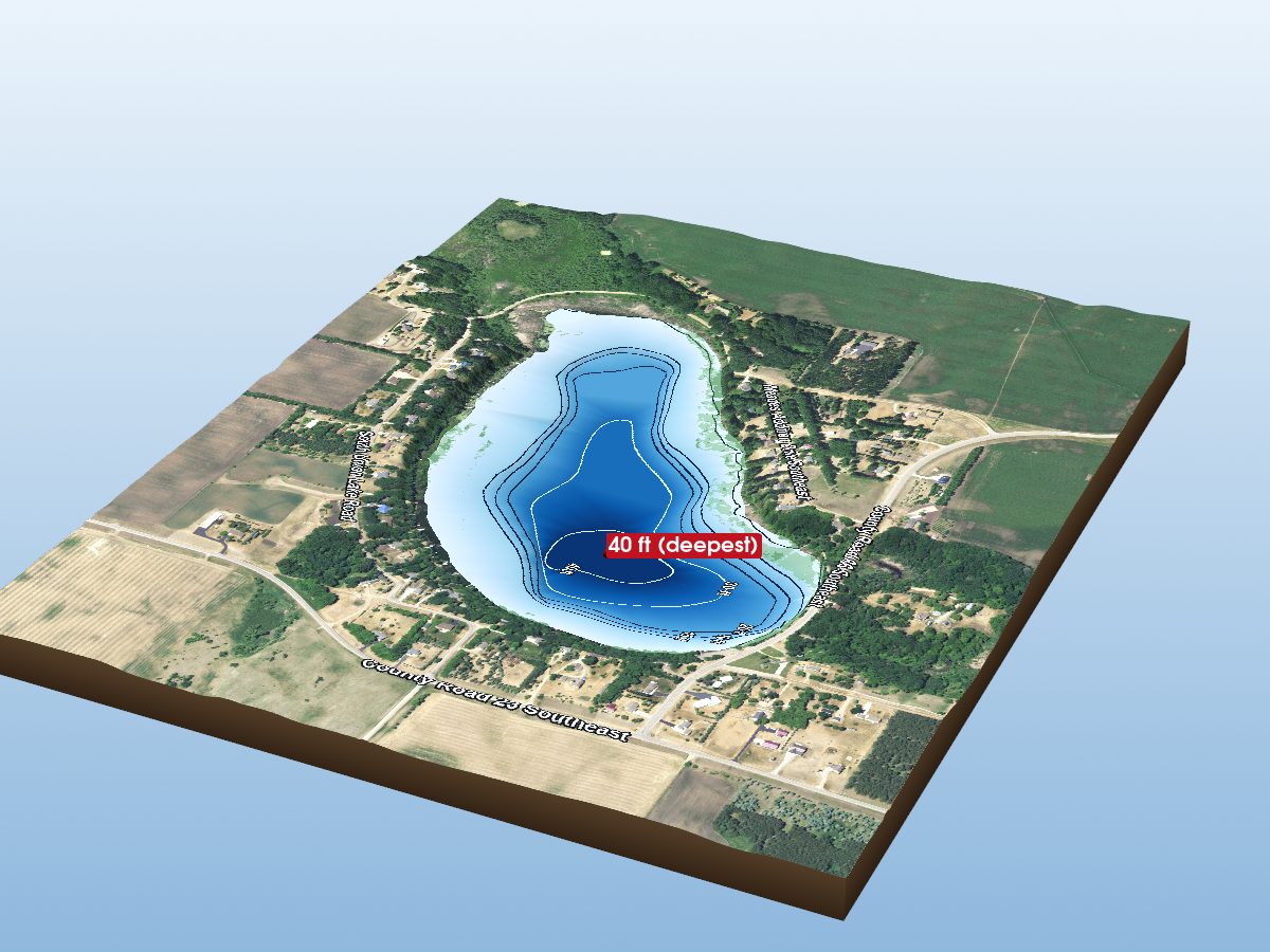 Depth map of Union Lake