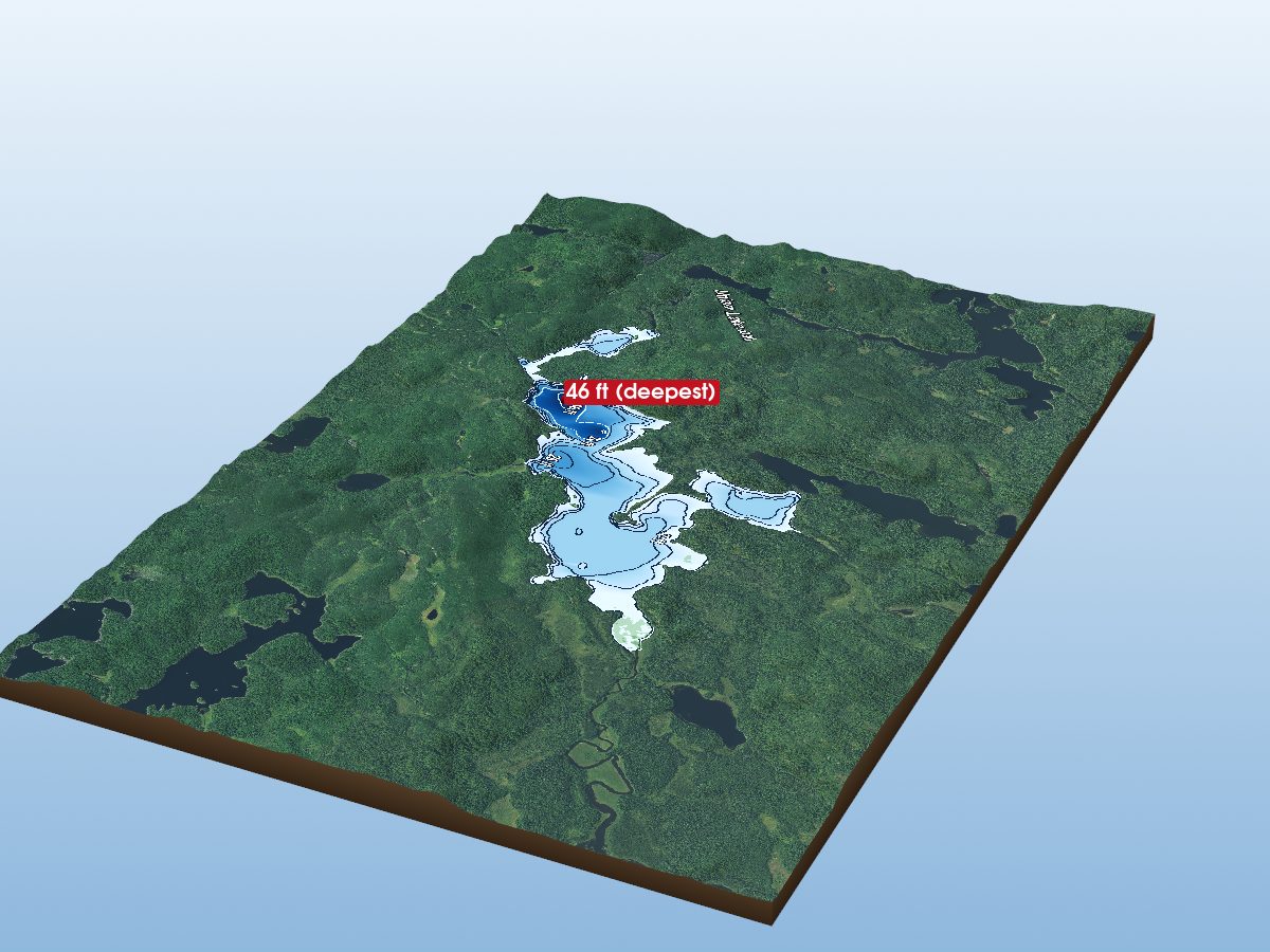 Depth map of Union Lake