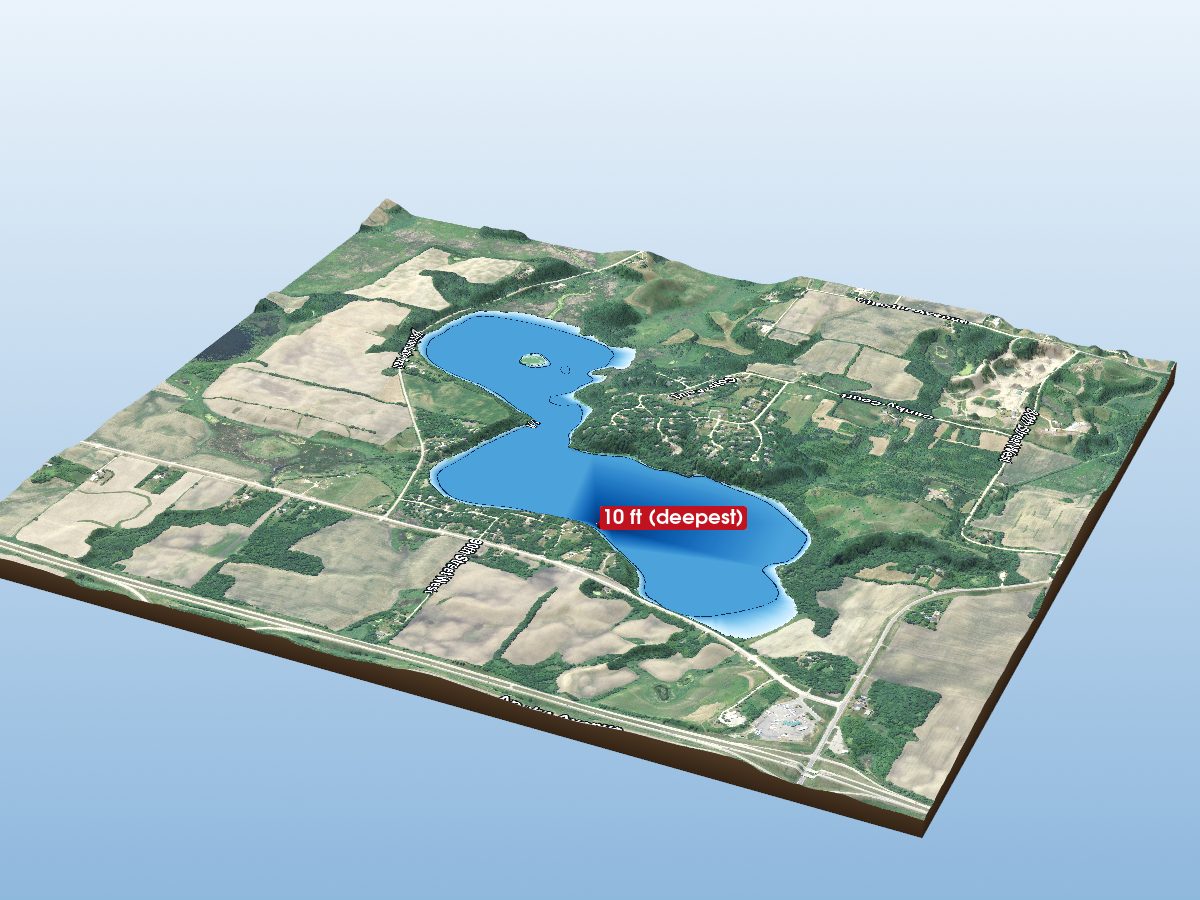 Depth map of Union Lake