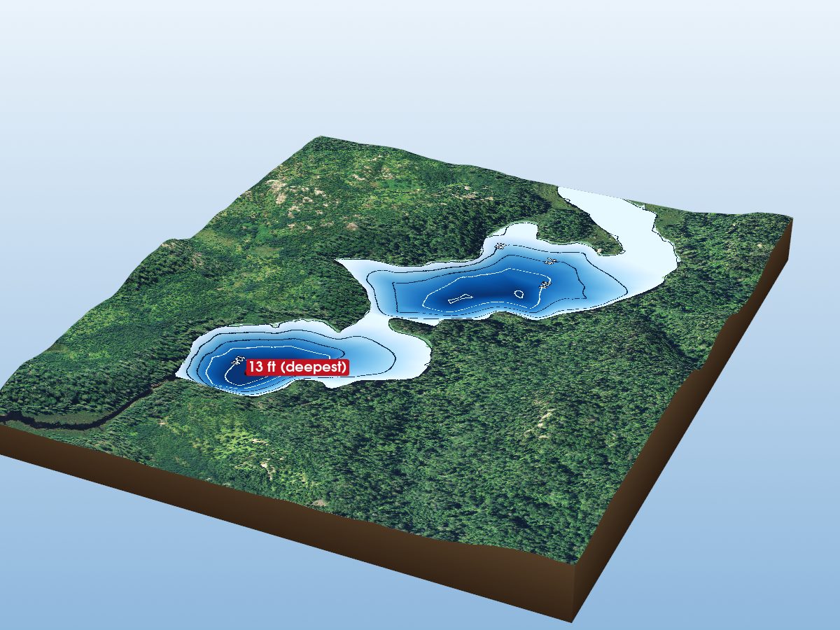 Depth map of Unnamed lake 16-3258-54010