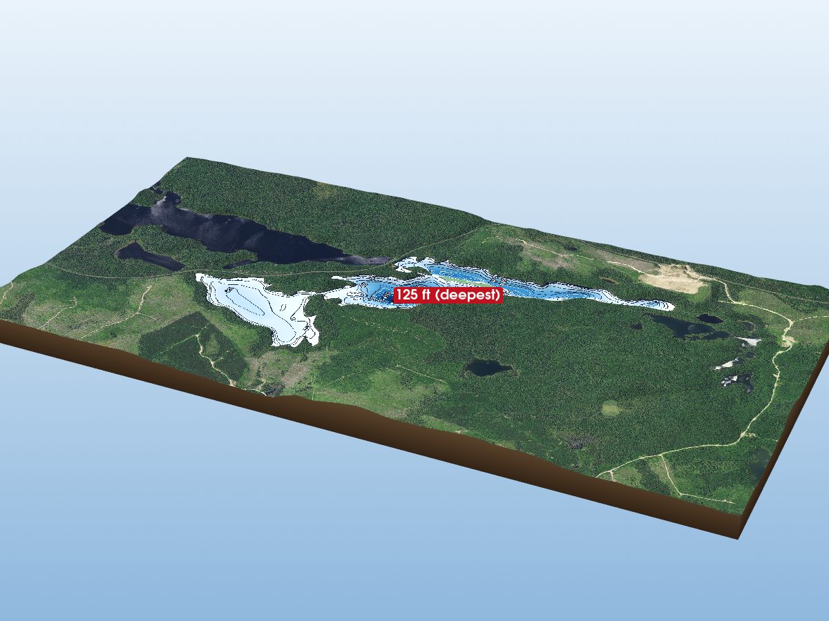 Depth map of Upper Kasasway Lake