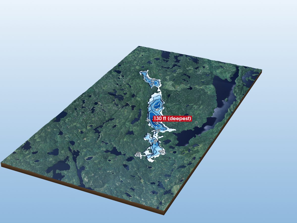 Depth map of Upper Medicine Stone Lake