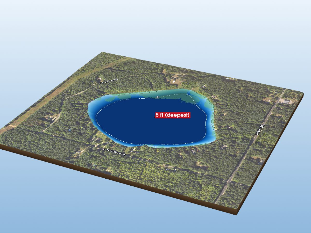 Depth map of Upper Scott Lake