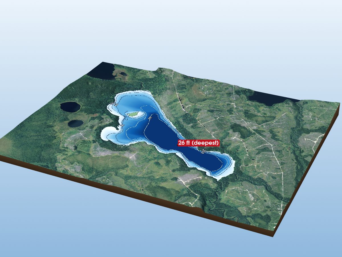 Depth map of Upper Wapesi Lake