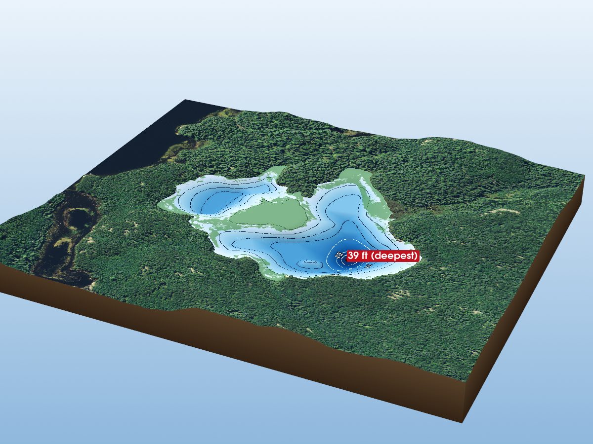 Depth map of Uppermost Lake