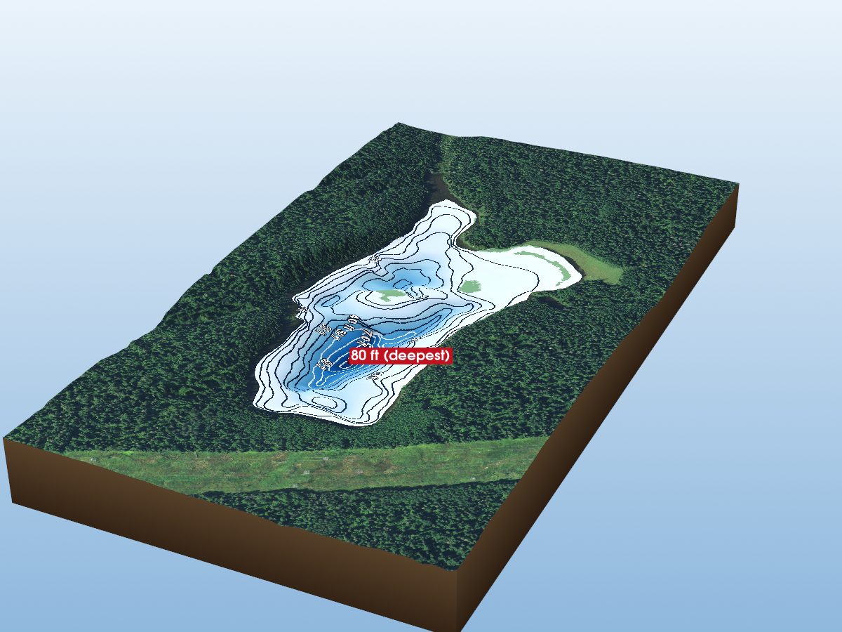 Depth map of Upton Lake