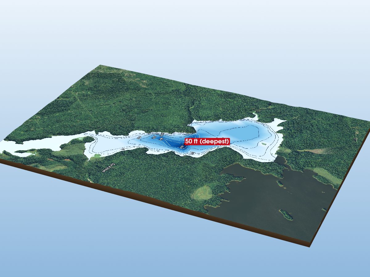 Depth map of Usnac Lake