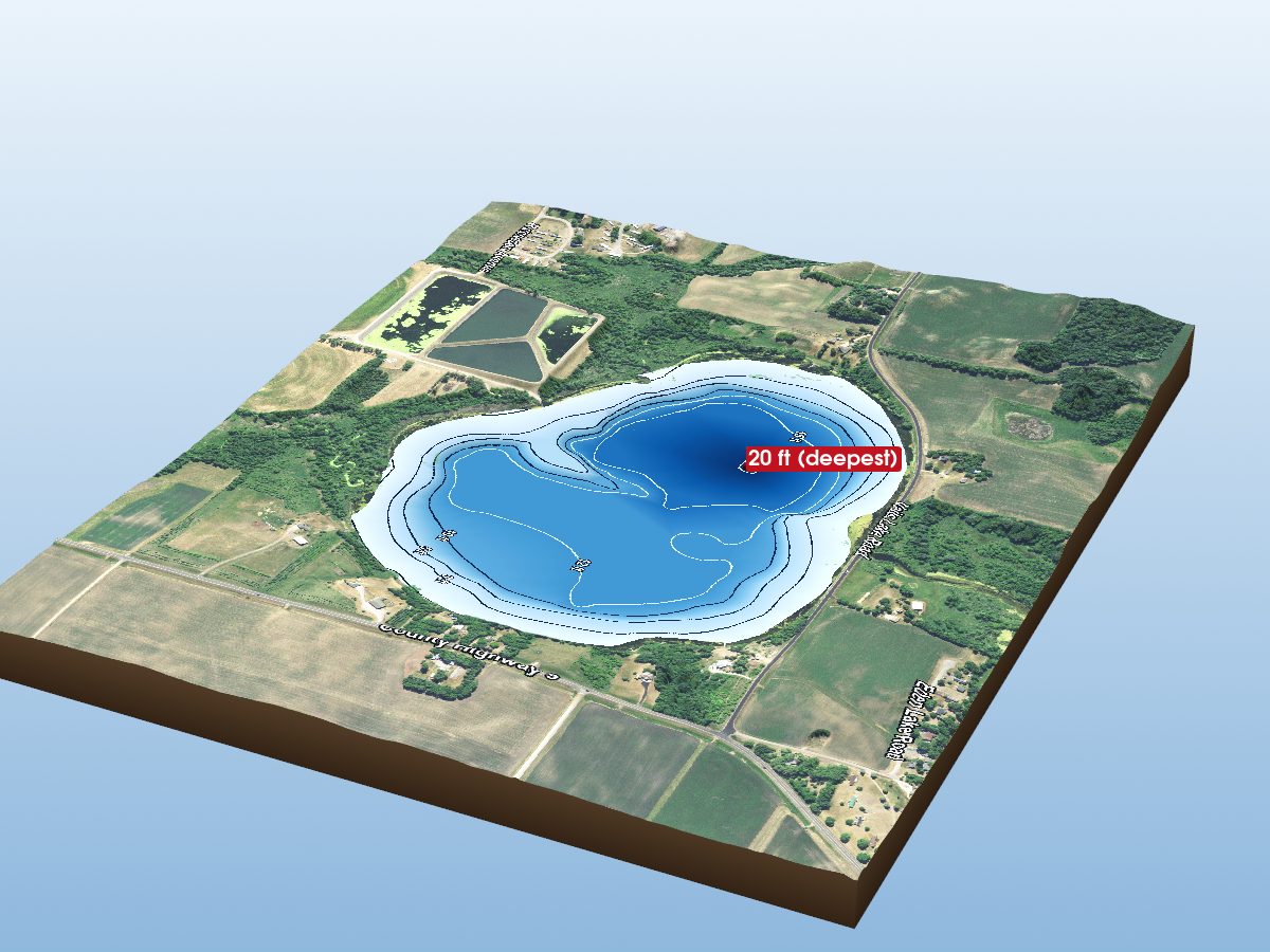 Depth map of Vails Lake