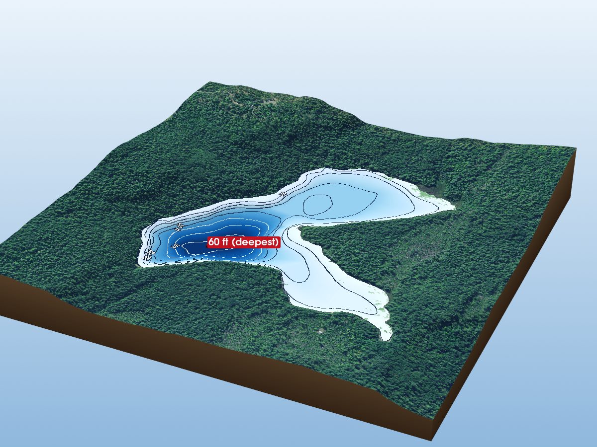 Depth map of Valiant Lake
