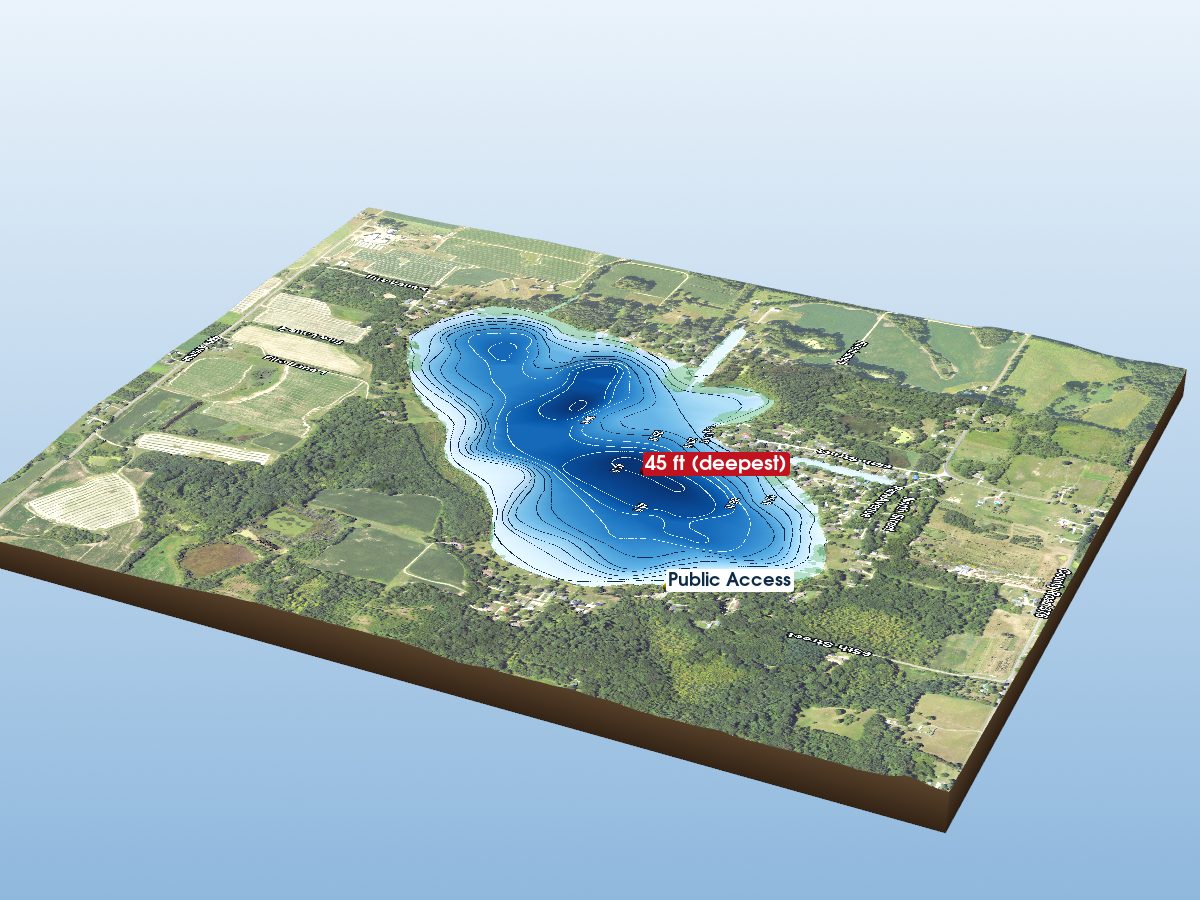 Depth map of Van Auken Lake