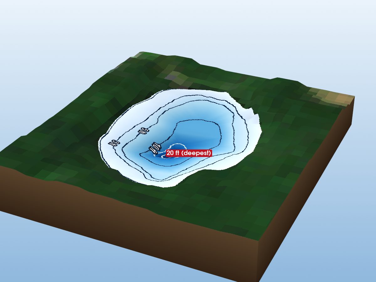 Depth map of van Nostrand Lake