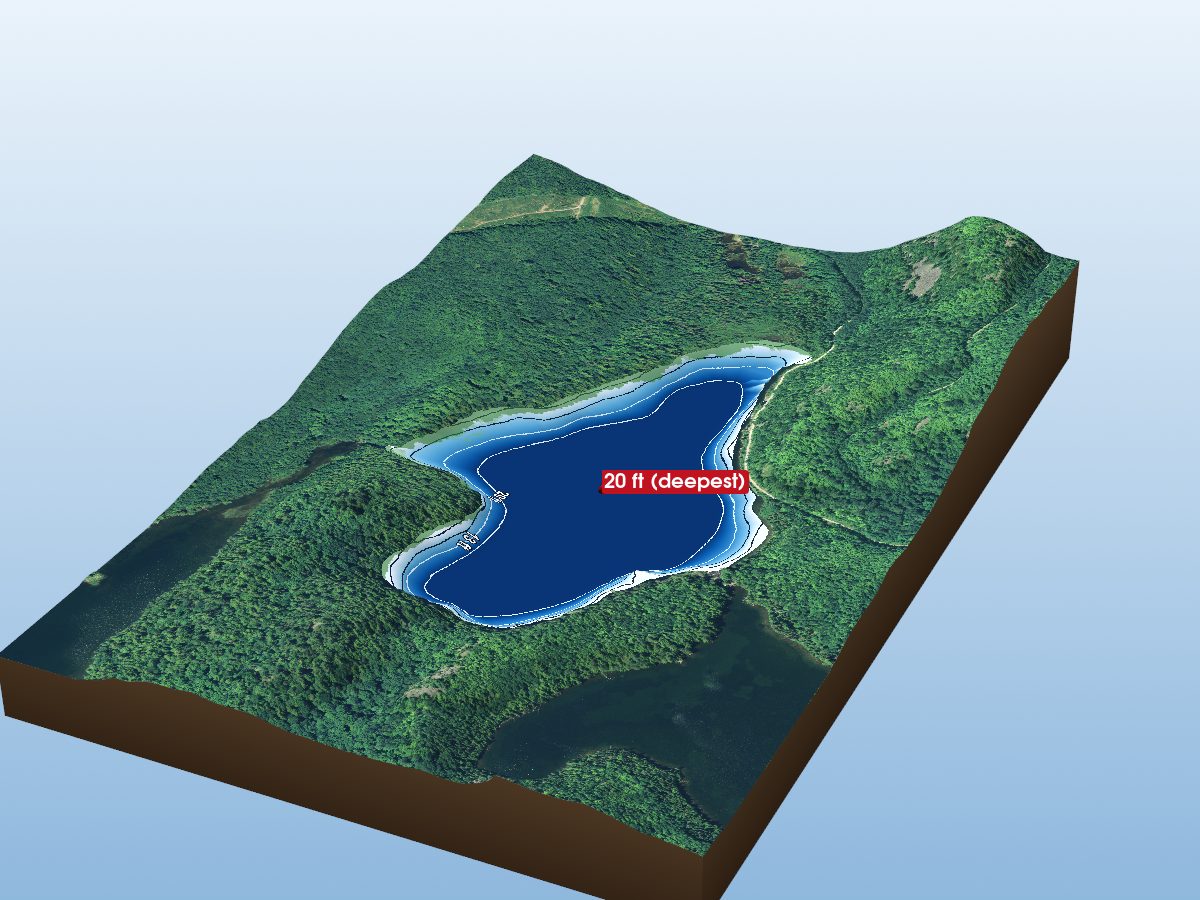 Depth map of Vanhorn Lake