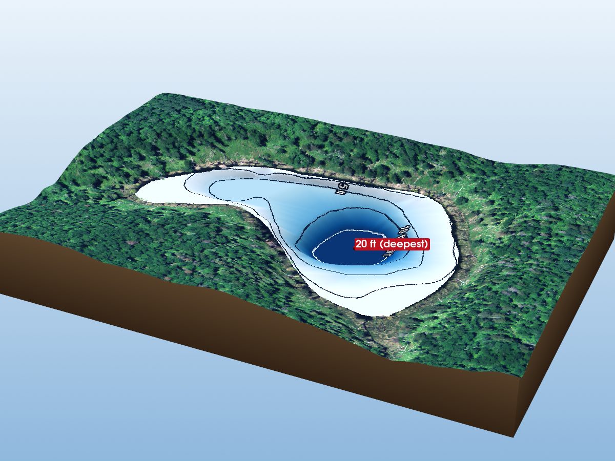 Depth map of Vannier Lake