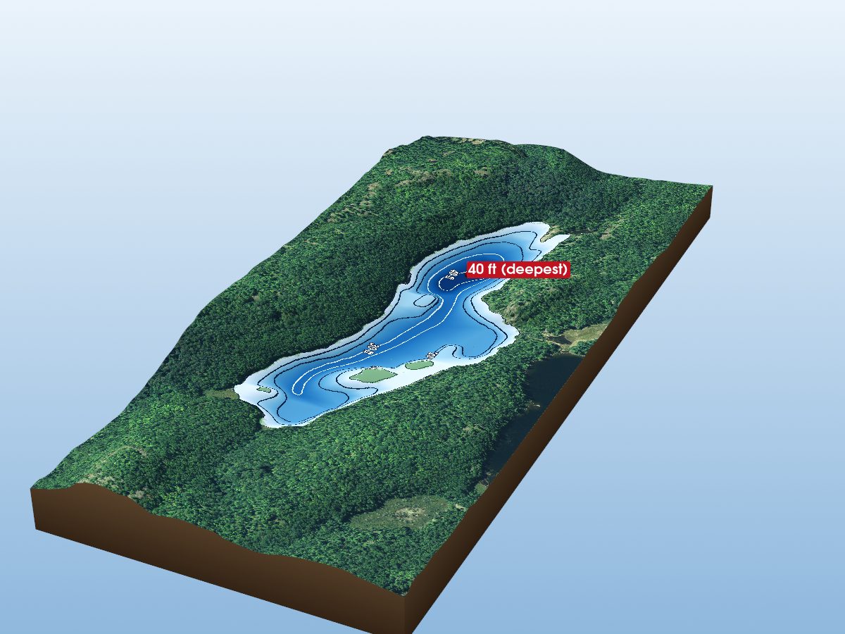 Depth map of Varley Lake