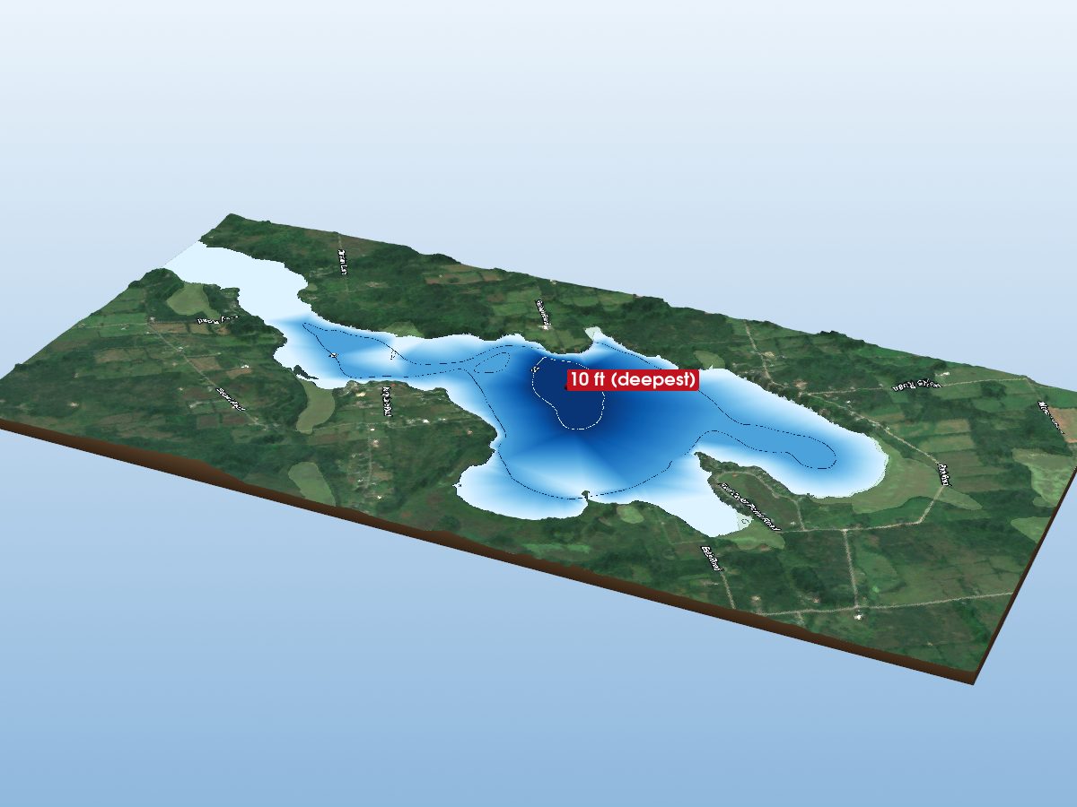 3D depth map of Varty Lake