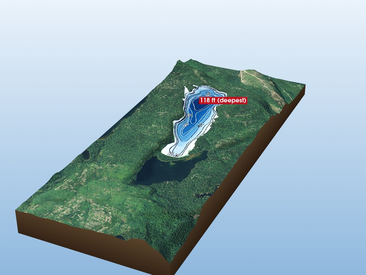 Depth map of Vasseau Lake