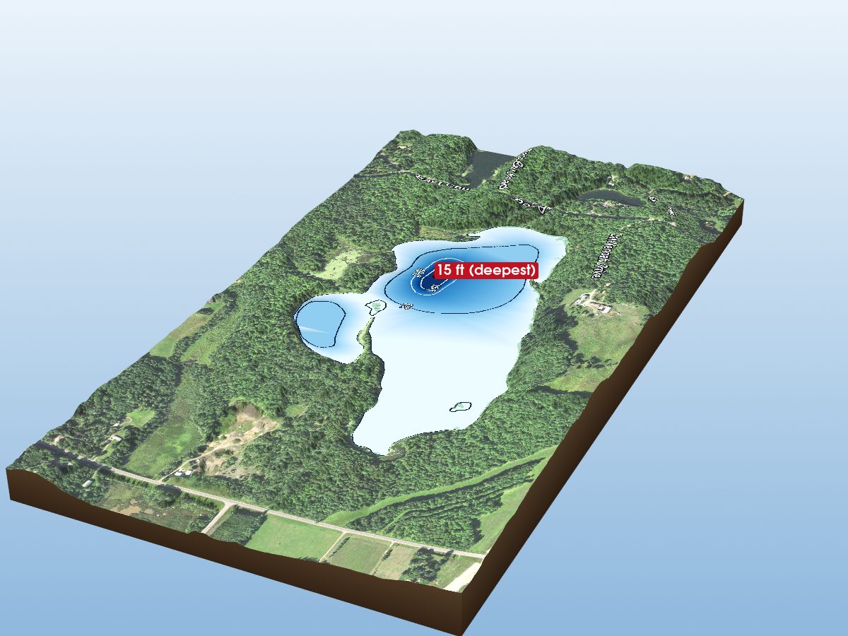 Depth map of Venoah Lake