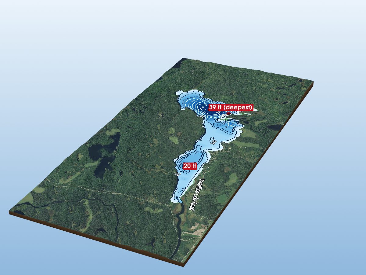 Depth map of Vermilion Lake