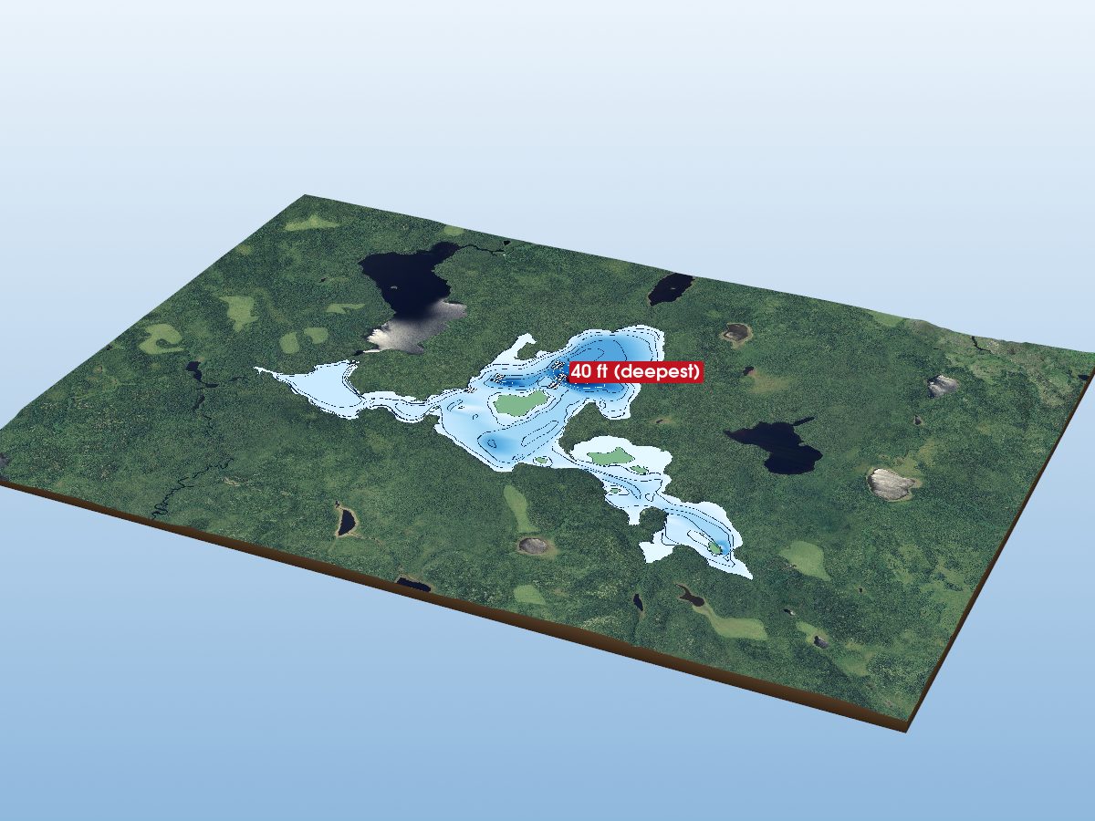 Depth map of Vick Lake