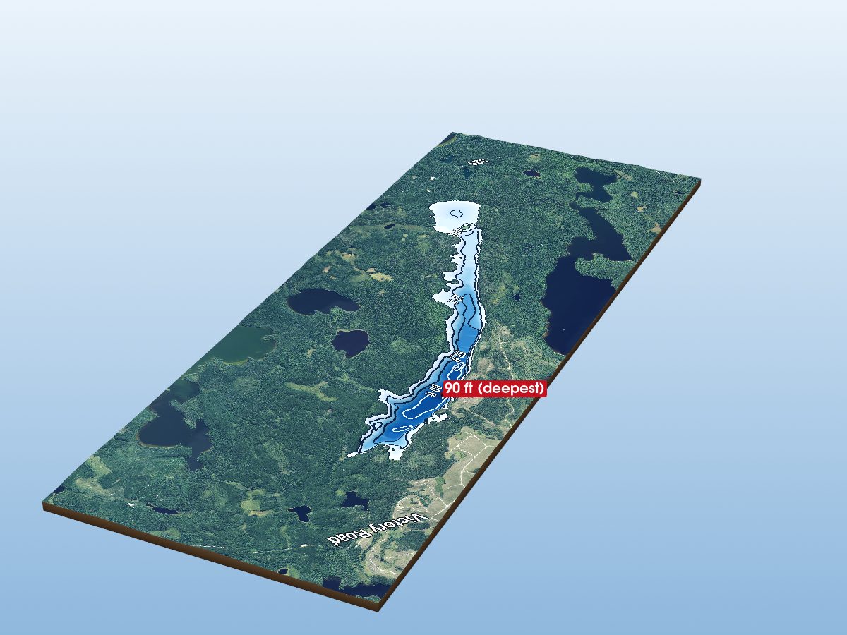 Depth map of Victoria Lake