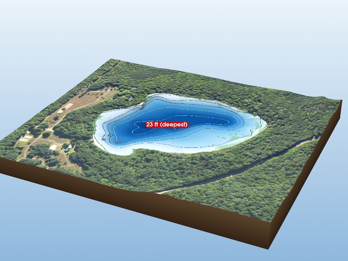 Depth map of Vincent Lake