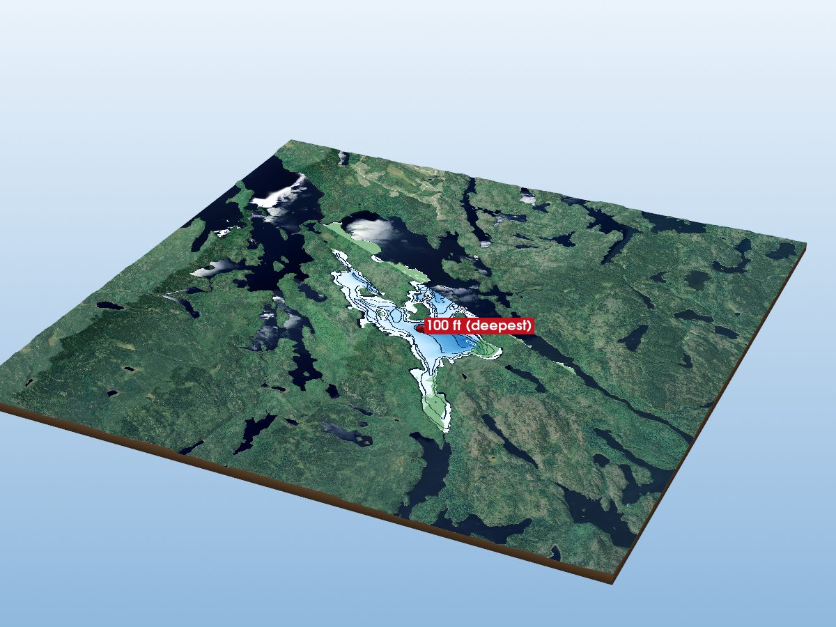 Depth map of Vincent Lake