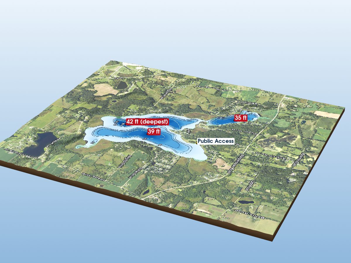 Depth map of Vineyard Lake